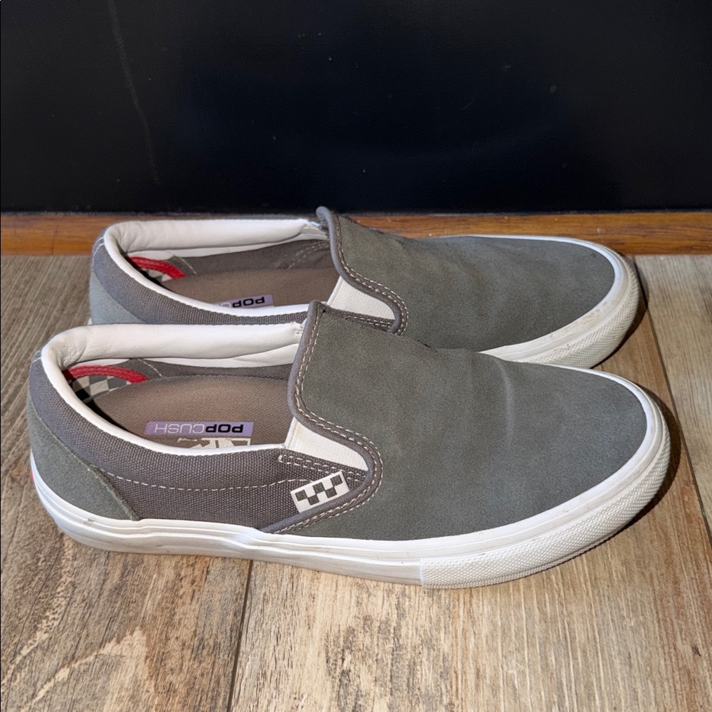 Vans Slip-On Skate Shoes – Gray‎ Suede | Men’s 6.5 / Women’s 8 - Picture 3 of 6